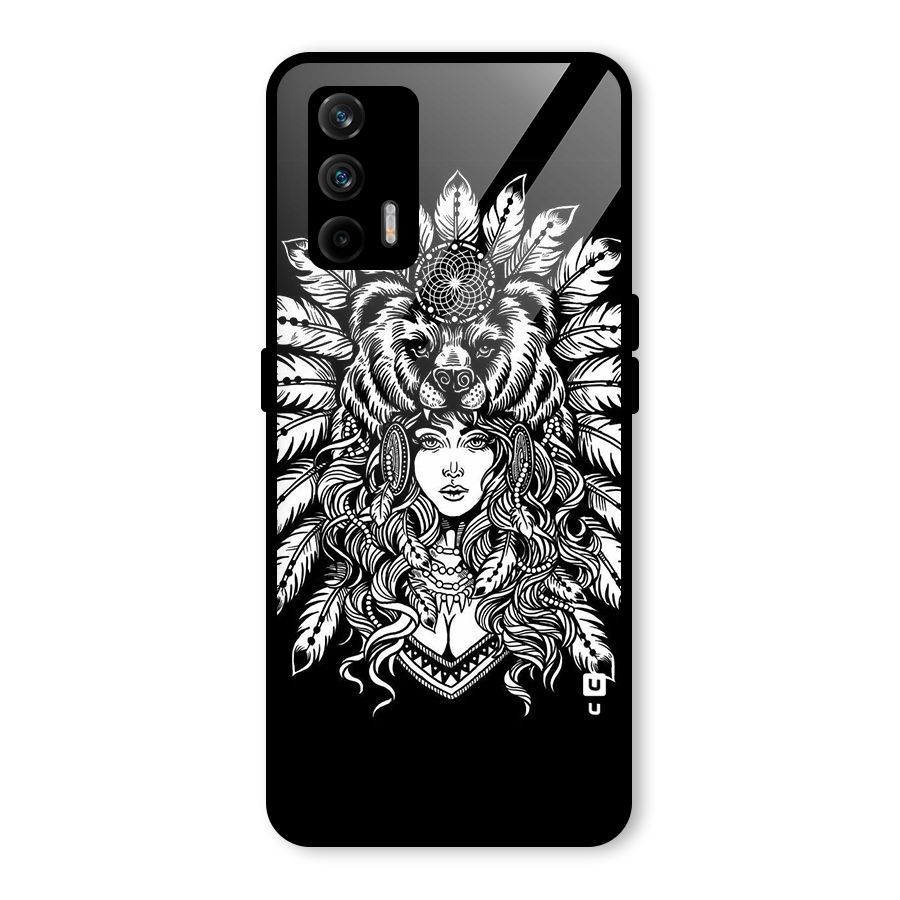 Girl Pattern Art Glass Back Case for Realme GT 5G