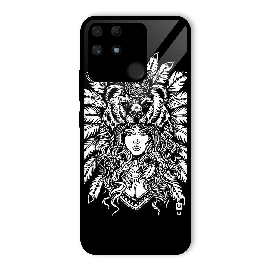 Girl Pattern Art Glass Back Case for Realme Narzo 50A