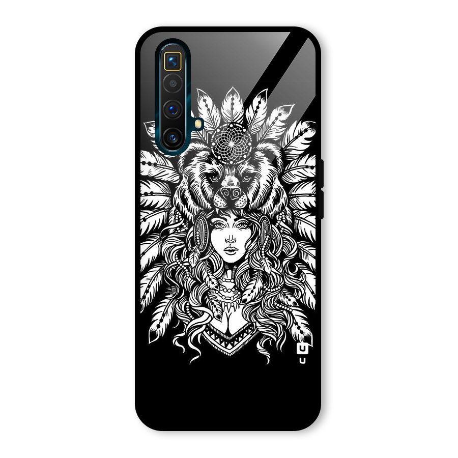 Girl Pattern Art Glass Back Case for Realme X3 SuperZoom
