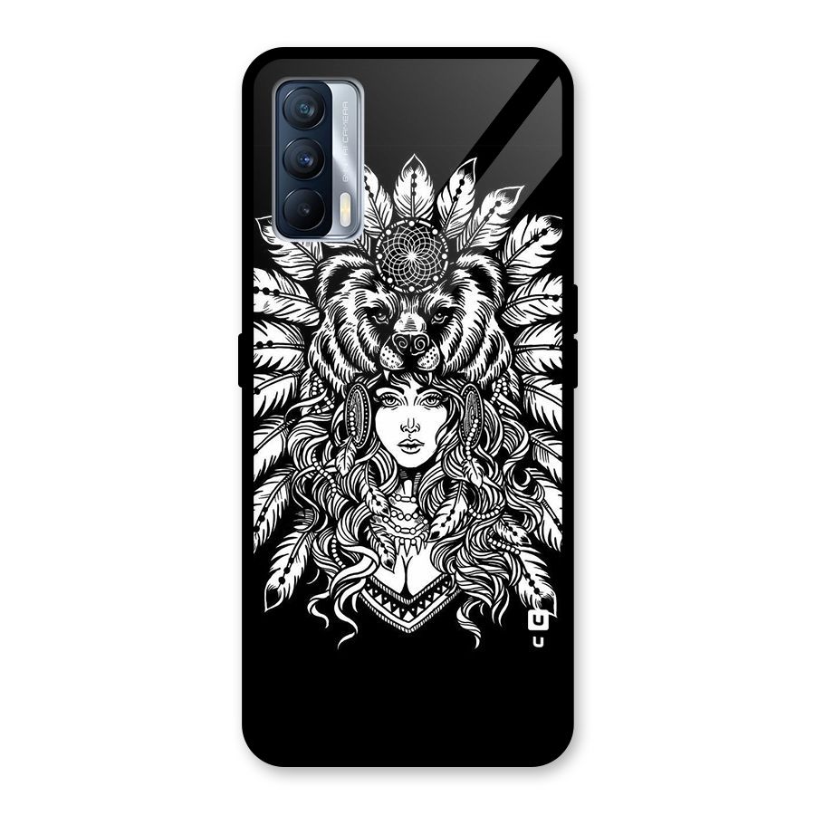 Girl Pattern Art Glass Back Case for Realme X7