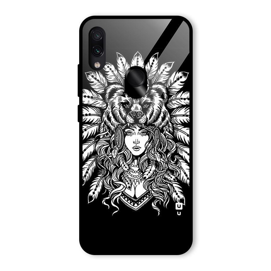 Girl Pattern Art Glass Back Case for Redmi Note 7S