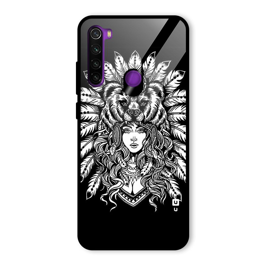 Girl Pattern Art Glass Back Case for Redmi Note 8