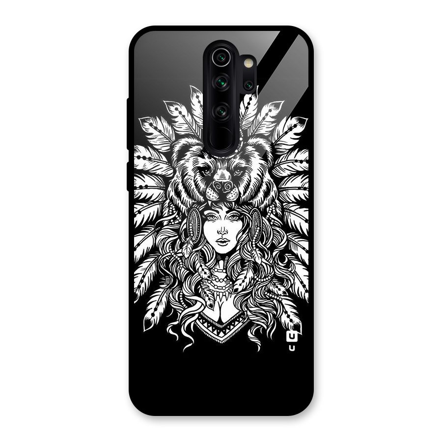 Girl Pattern Art Glass Back Case for Redmi Note 8 Pro