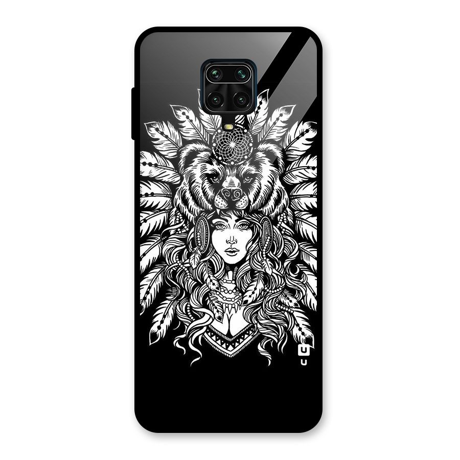 Girl Pattern Art Glass Back Case for Redmi Note 9 Pro Max