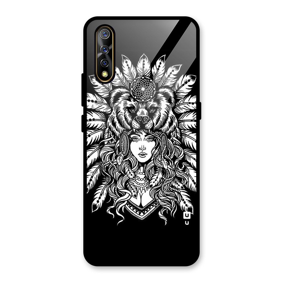 Girl Pattern Art Glass Back Case for Vivo S1