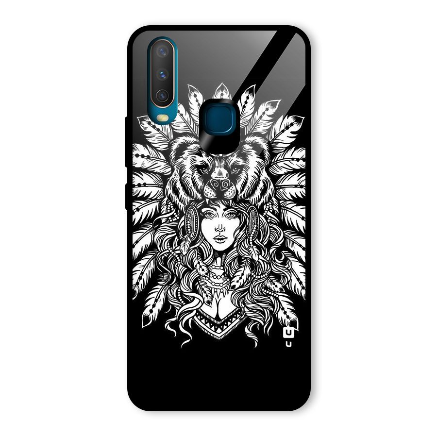 Girl Pattern Art Glass Back Case for Vivo U10