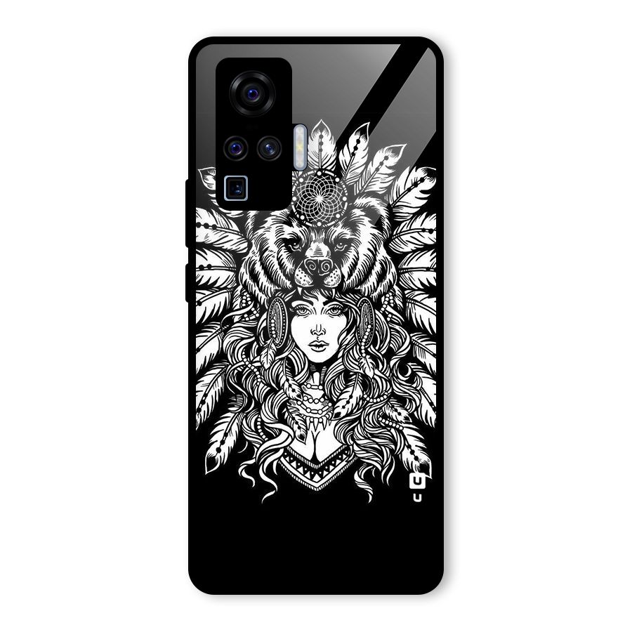 Girl Pattern Art Glass Back Case for Vivo X50 Pro