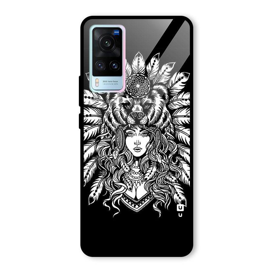 Girl Pattern Art Glass Back Case for Vivo X60