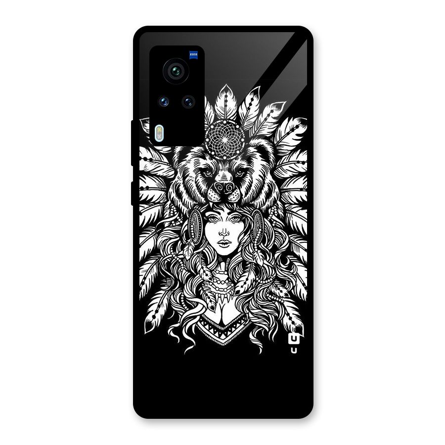 Girl Pattern Art Glass Back Case for Vivo X60 Pro