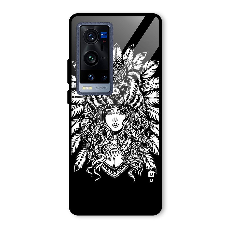 Girl Pattern Art Glass Back Case for Vivo X60 Pro Plus