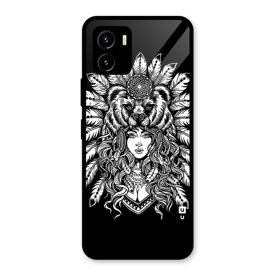 Girl Pattern Art Glass Back Case for Vivo Y15s