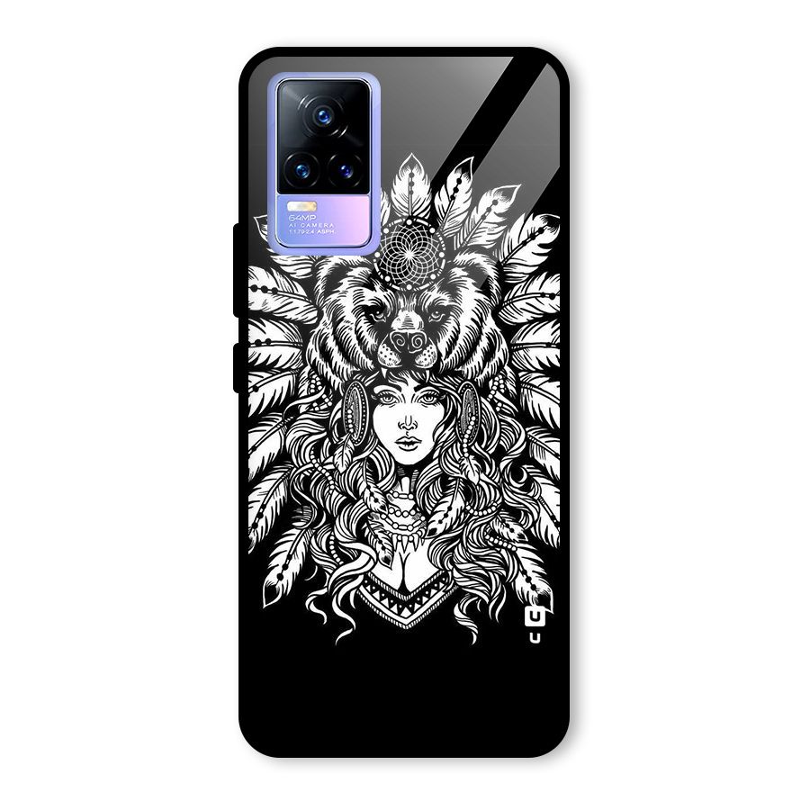 Girl Pattern Art Glass Back Case for Vivo Y73