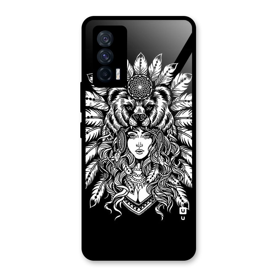 Girl Pattern Art Glass Back Case for Vivo iQOO 7 5G