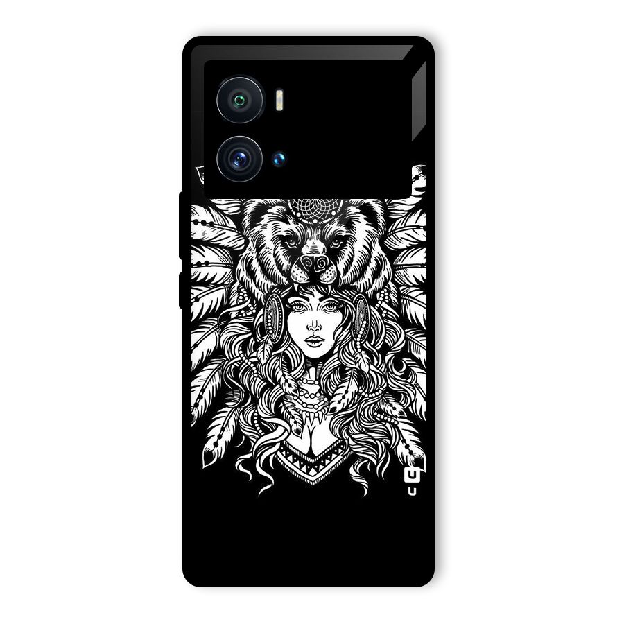 Girl Pattern Art Glass Back Case for Vivo iQOO 9 Pro
