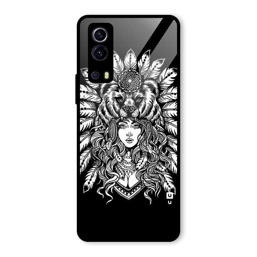Girl Pattern Art Glass Back Case for Vivo iQOO Z3