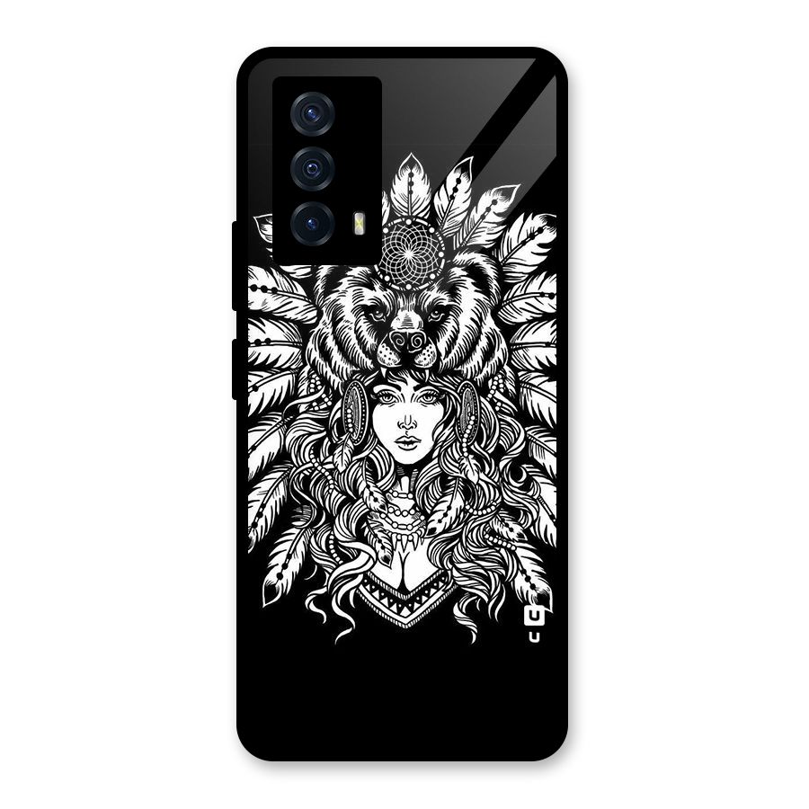 Girl Pattern Art Glass Back Case for Vivo iQOO Z5