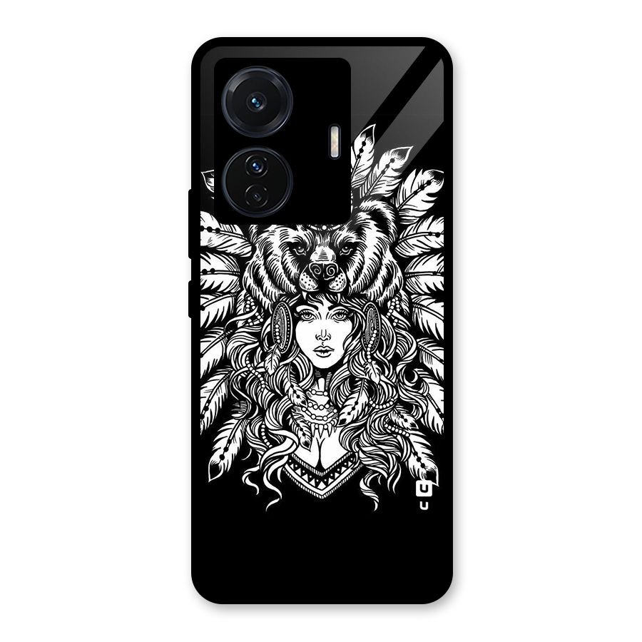 Girl Pattern Art Glass Back Case for Vivo iQOO Z6 Pro