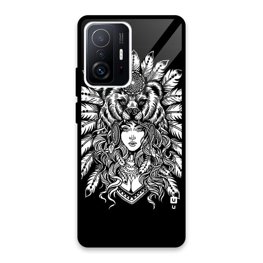 Girl Pattern Art Glass Back Case for Xiaomi 11T Pro