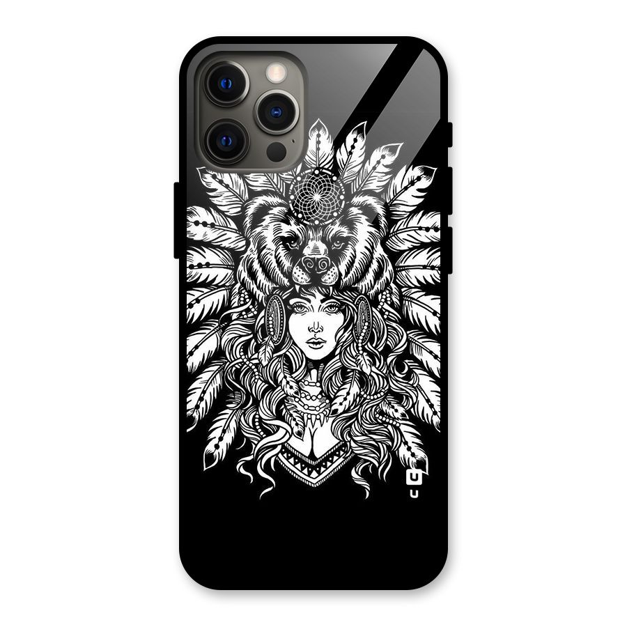 Girl Pattern Art Glass Back Case for iPhone 12 Pro Max
