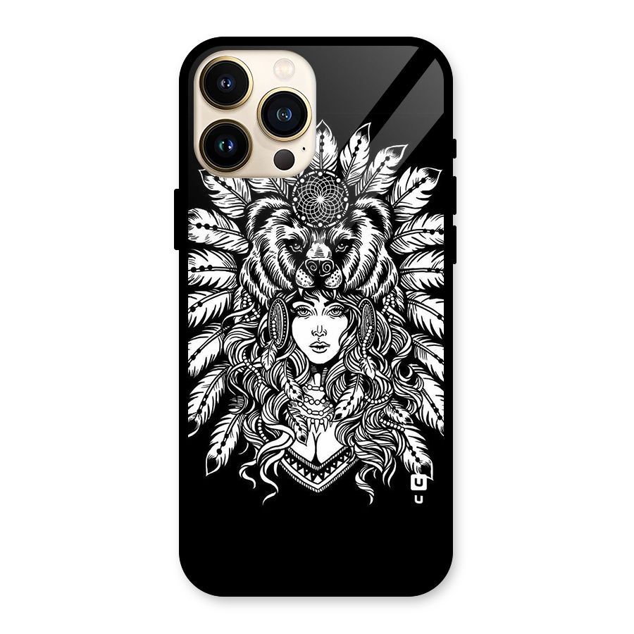 Girl Pattern Art Glass Back Case for iPhone 13 Pro Max
