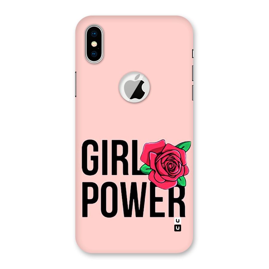 Girl Power Back Case for iPhone X Logo Cut