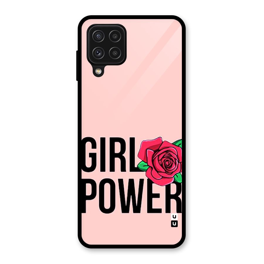 Girl Power Glass Back Case for Galaxy A22 4G