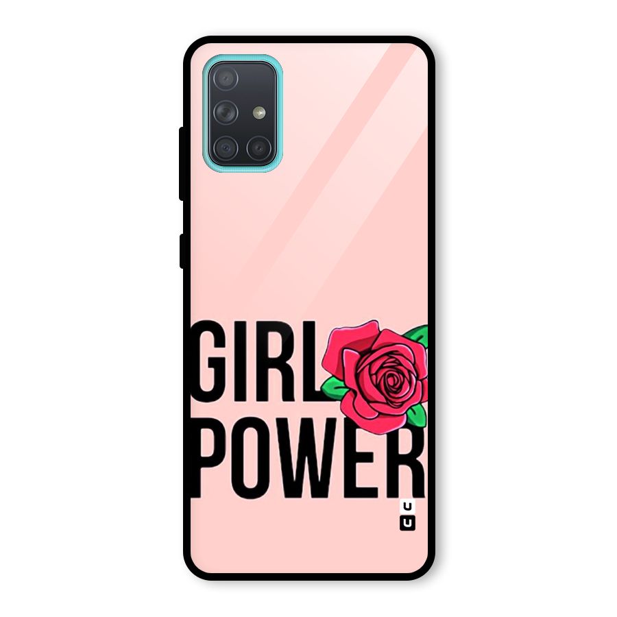 Girl Power Glass Back Case for Galaxy A71