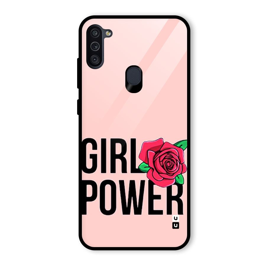 Girl Power Glass Back Case for Galaxy M11