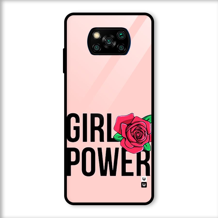 Girl Power Glass Back Case for Poco X3
