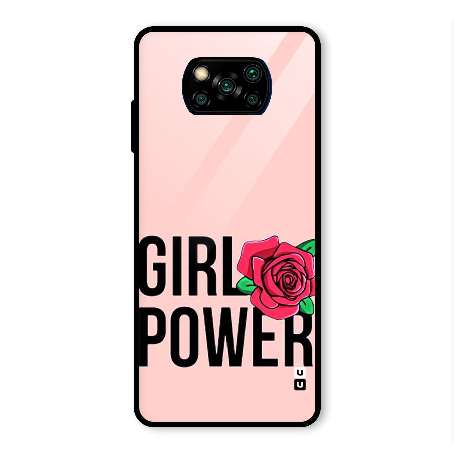 Girl Power Glass Back Case for Poco X3 Pro