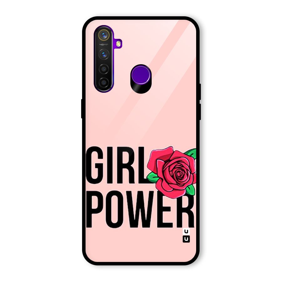 Girl Power Glass Back Case for Realme 5 Pro
