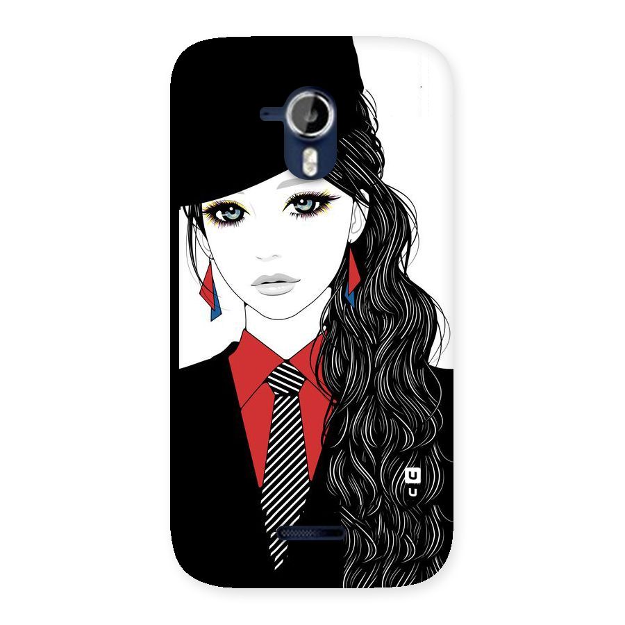 Girl Tie Back Case for Micromax Canvas Magnus A117