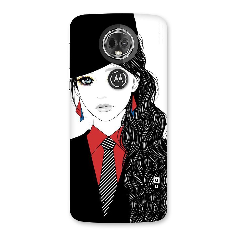 Girl Tie Back Case for Moto E5 Plus