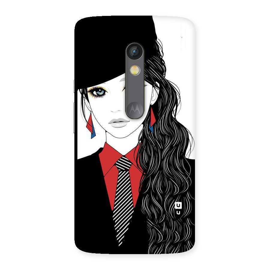Girl Tie Back Case for Moto X Play