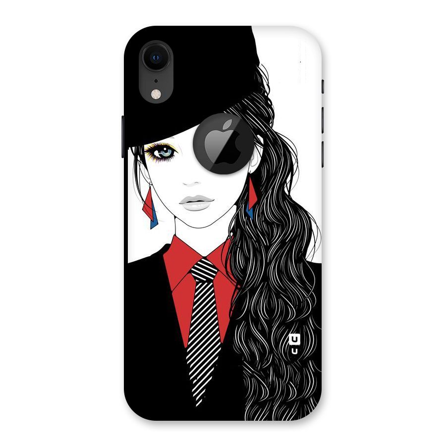 Girl Tie Back Case for iPhone XR Logo Cut