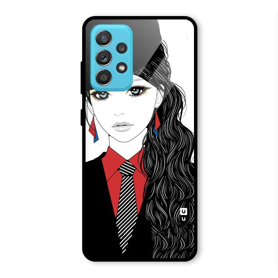 Girl Tie Glass Back Case for Galaxy A52s 5G