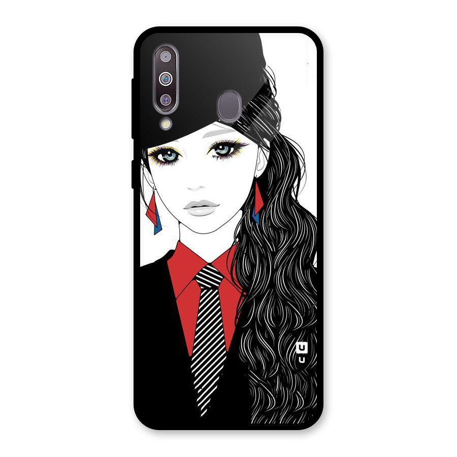 Girl Tie Glass Back Case for Galaxy M30
