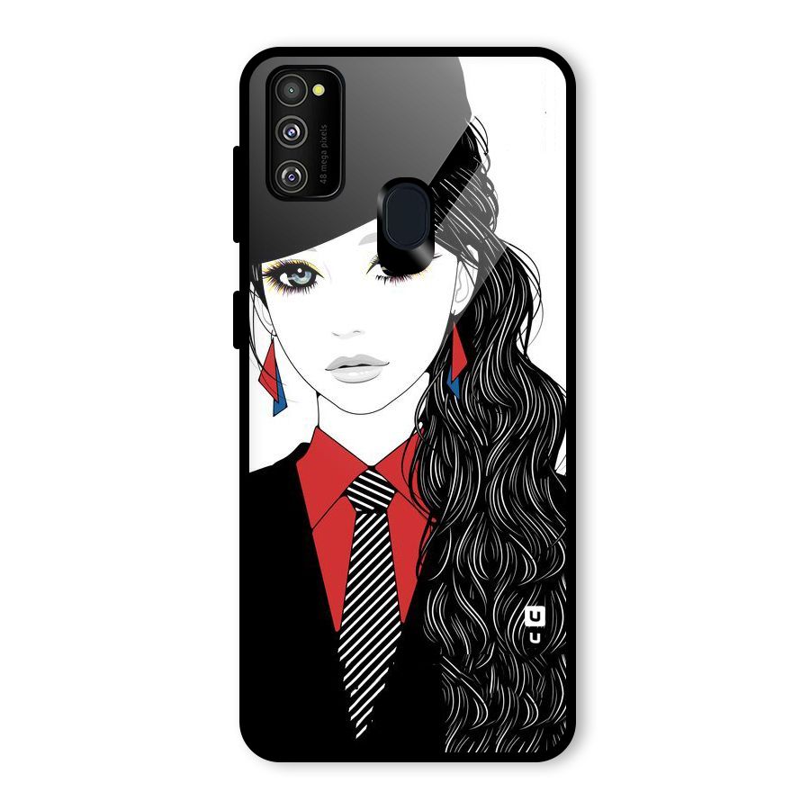 Girl Tie Glass Back Case for Galaxy M30s