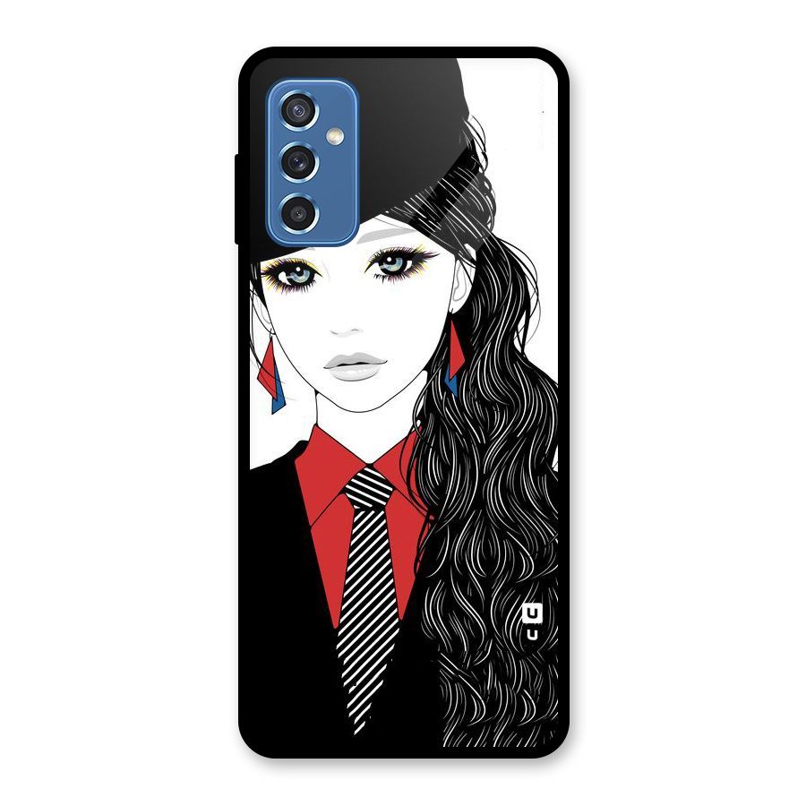 Girl Tie Glass Back Case for Galaxy M52 5G