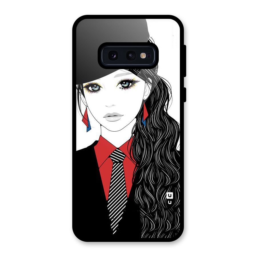 Girl Tie Glass Back Case for Galaxy S10e