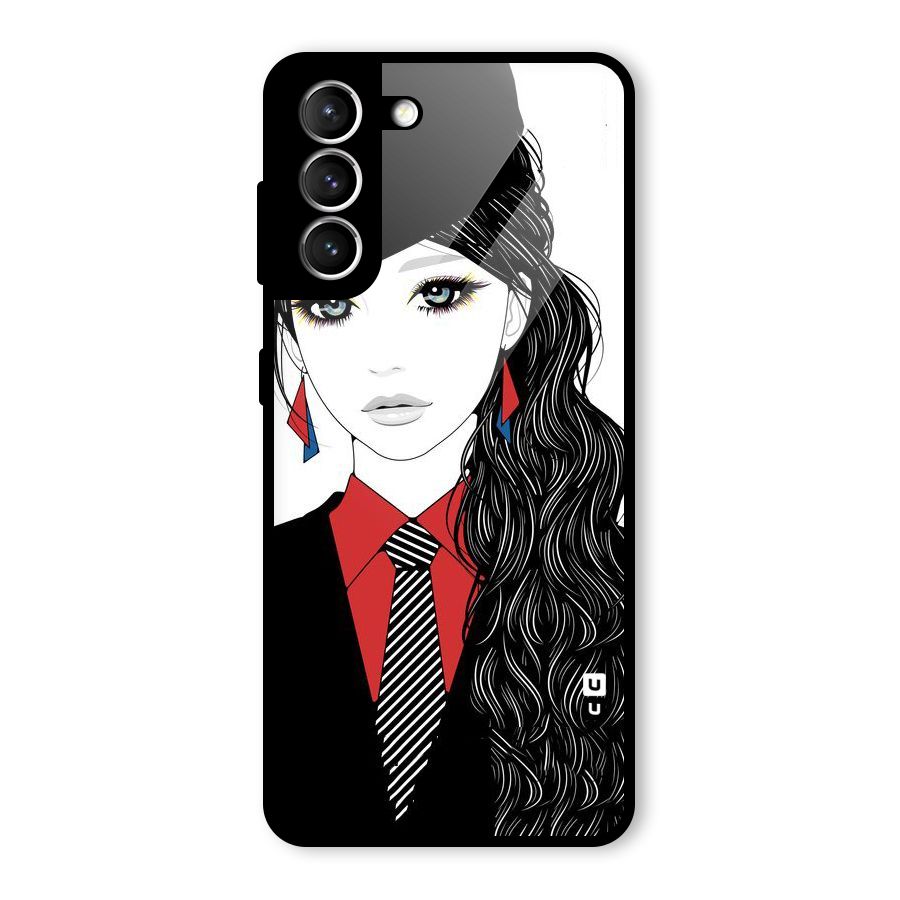 Girl Tie Glass Back Case for Galaxy S21 5G