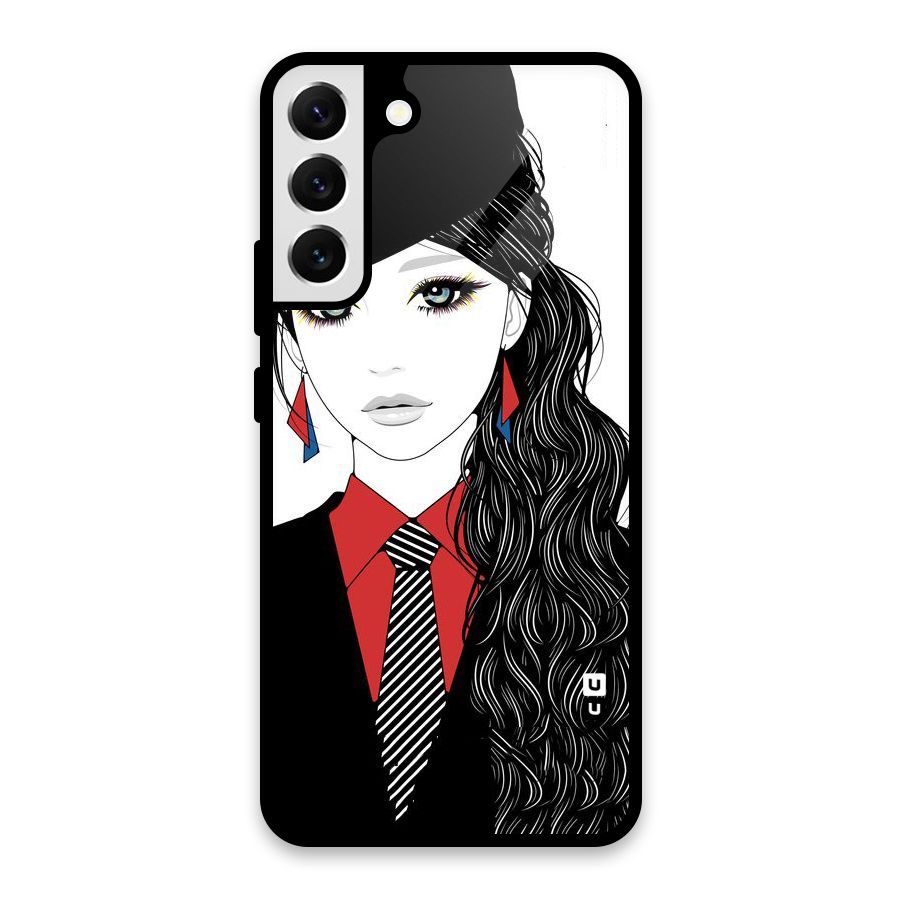 Girl Tie Glass Back Case for Galaxy S22 Plus 5G