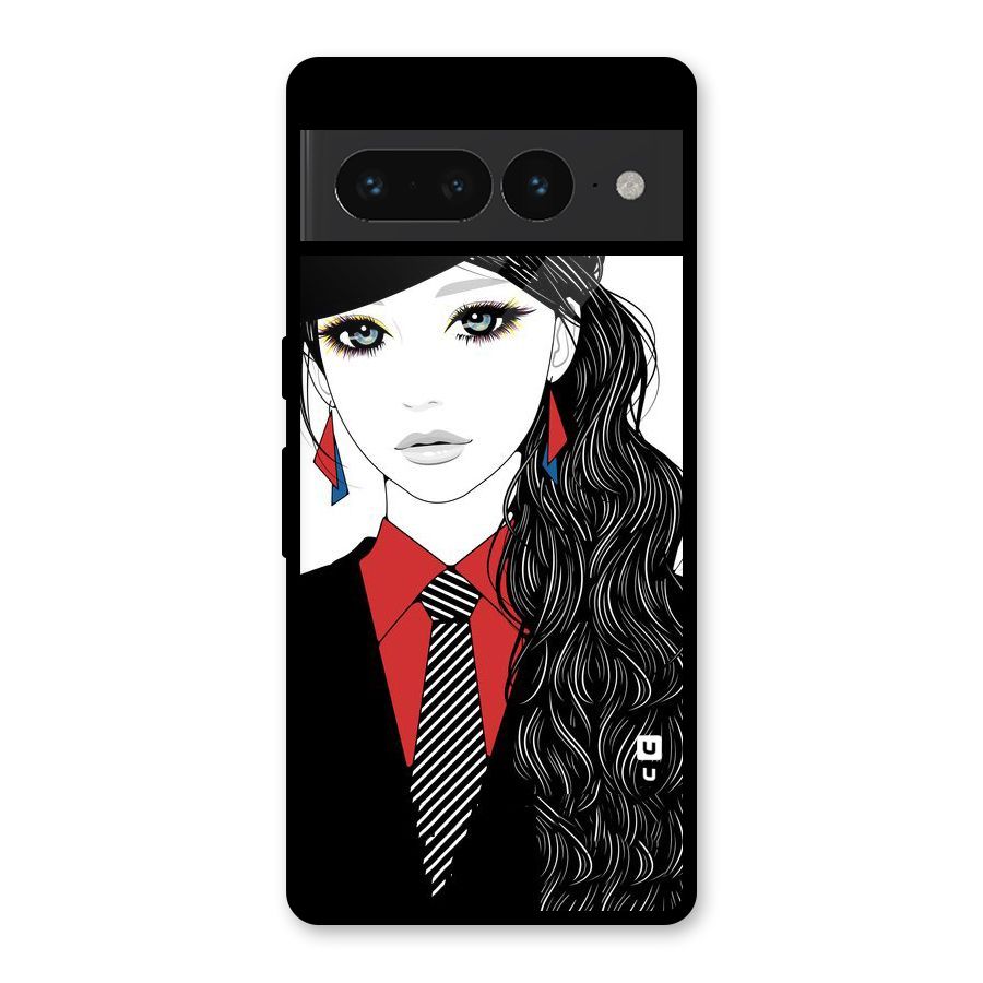 Girl Tie Glass Back Case for Google Pixel 7 Pro