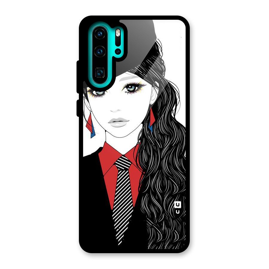 Girl Tie Glass Back Case for Huawei P30 Pro