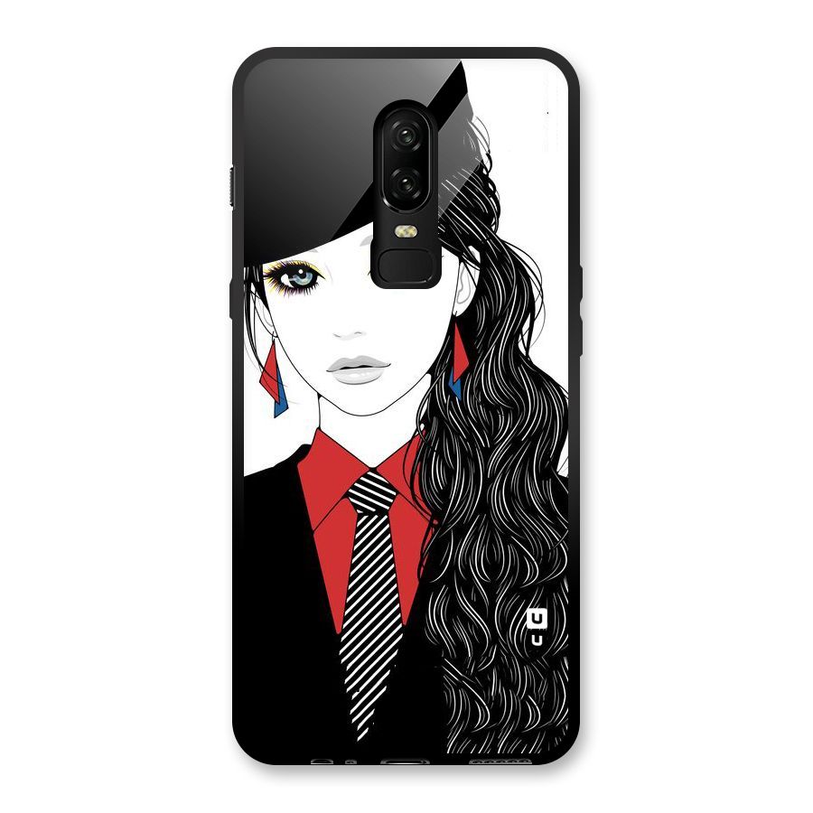 Girl Tie Glass Back Case for OnePlus 6