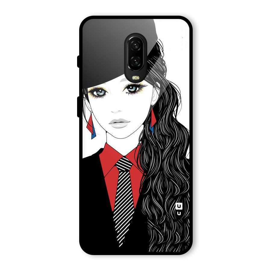 Girl Tie Glass Back Case for OnePlus 6T