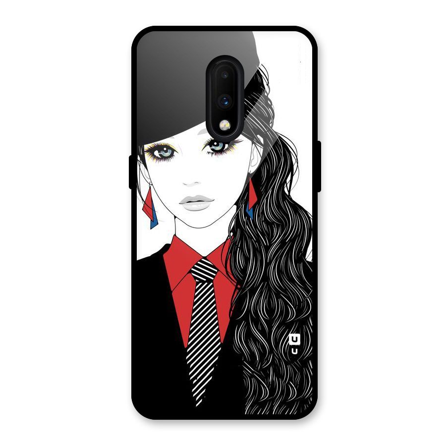 Girl Tie Glass Back Case for OnePlus 7