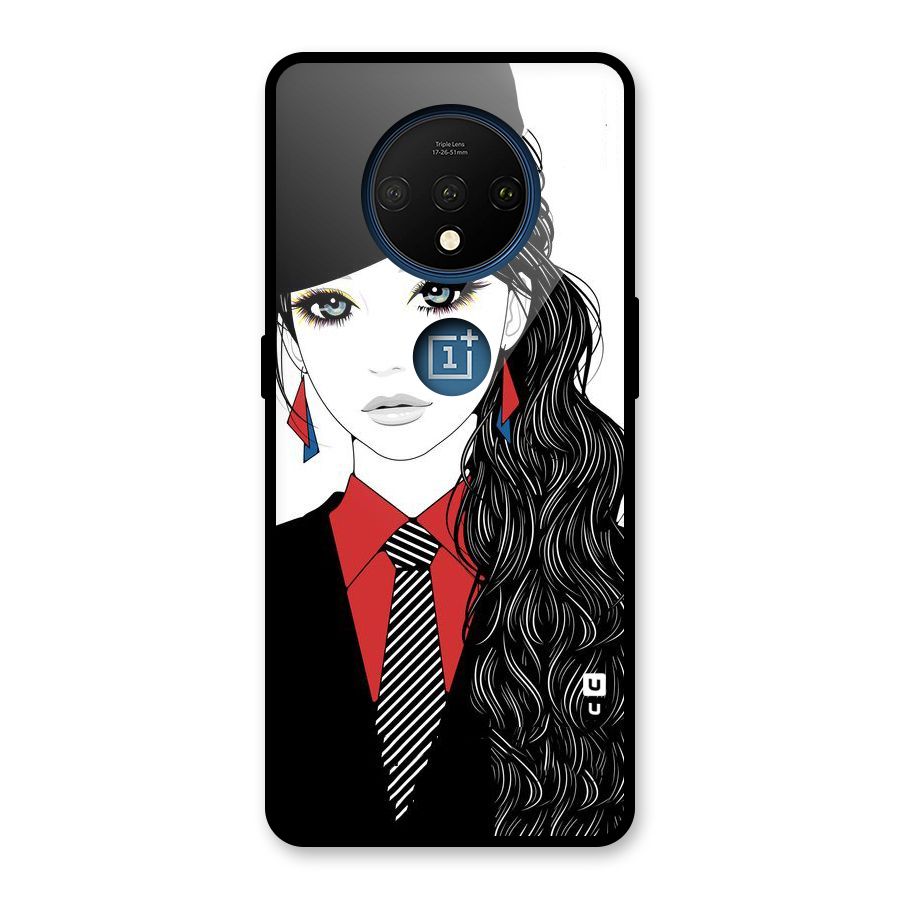 Girl Tie Glass Back Case for OnePlus 7T