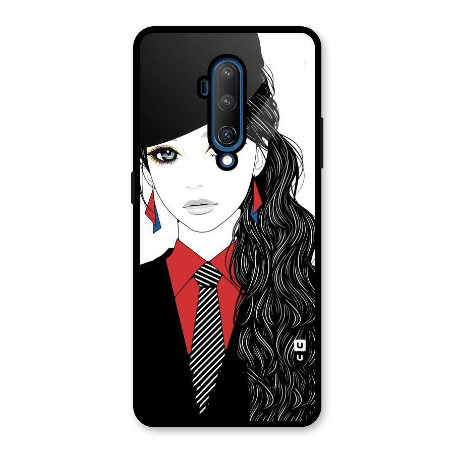 Girl Tie Glass Back Case for OnePlus 7T Pro