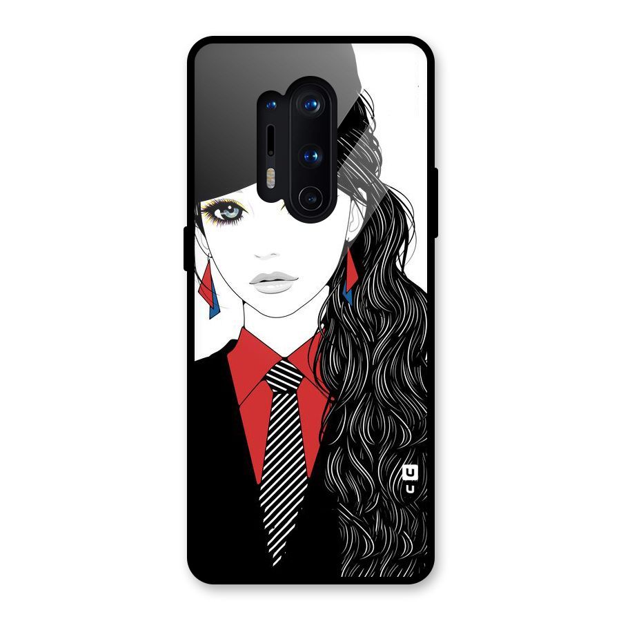 Girl Tie Glass Back Case for OnePlus 8 Pro